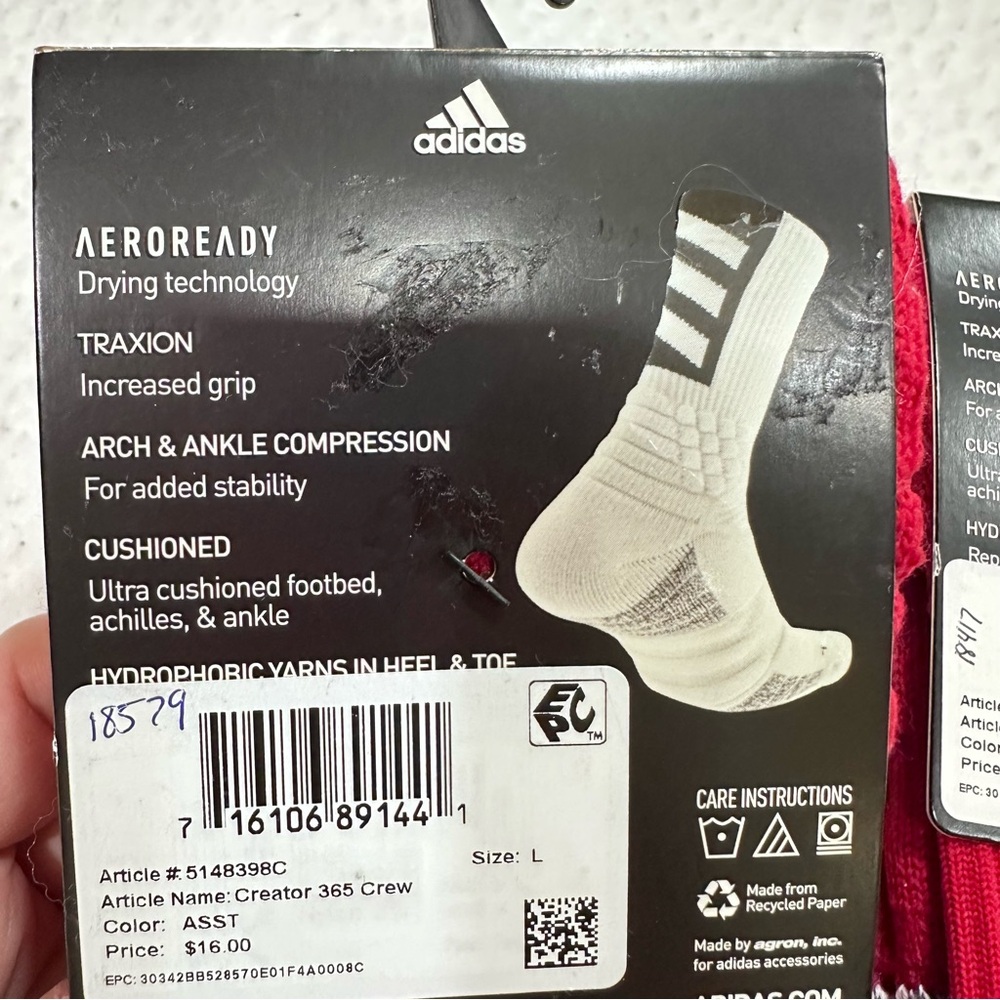 Red Adidas Socks - Picture 7 of 7